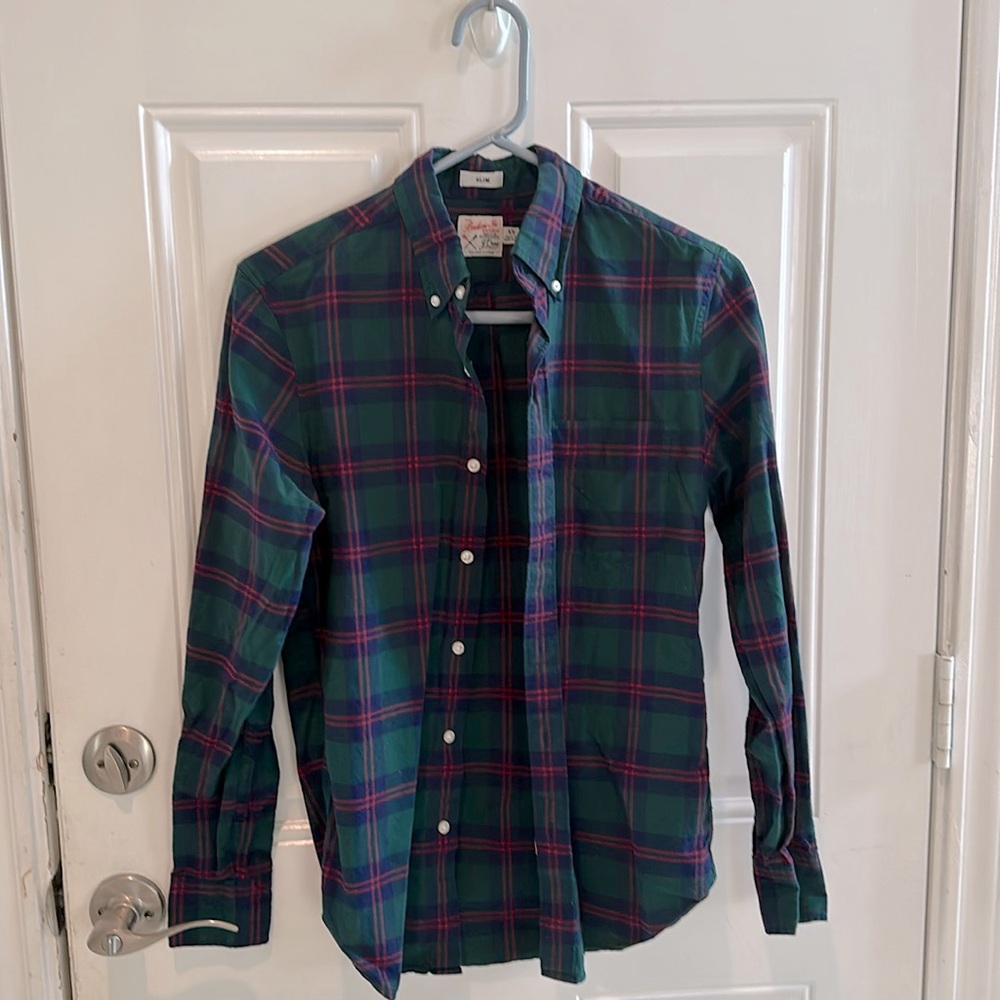 JCrew plaid shirt men’s XS